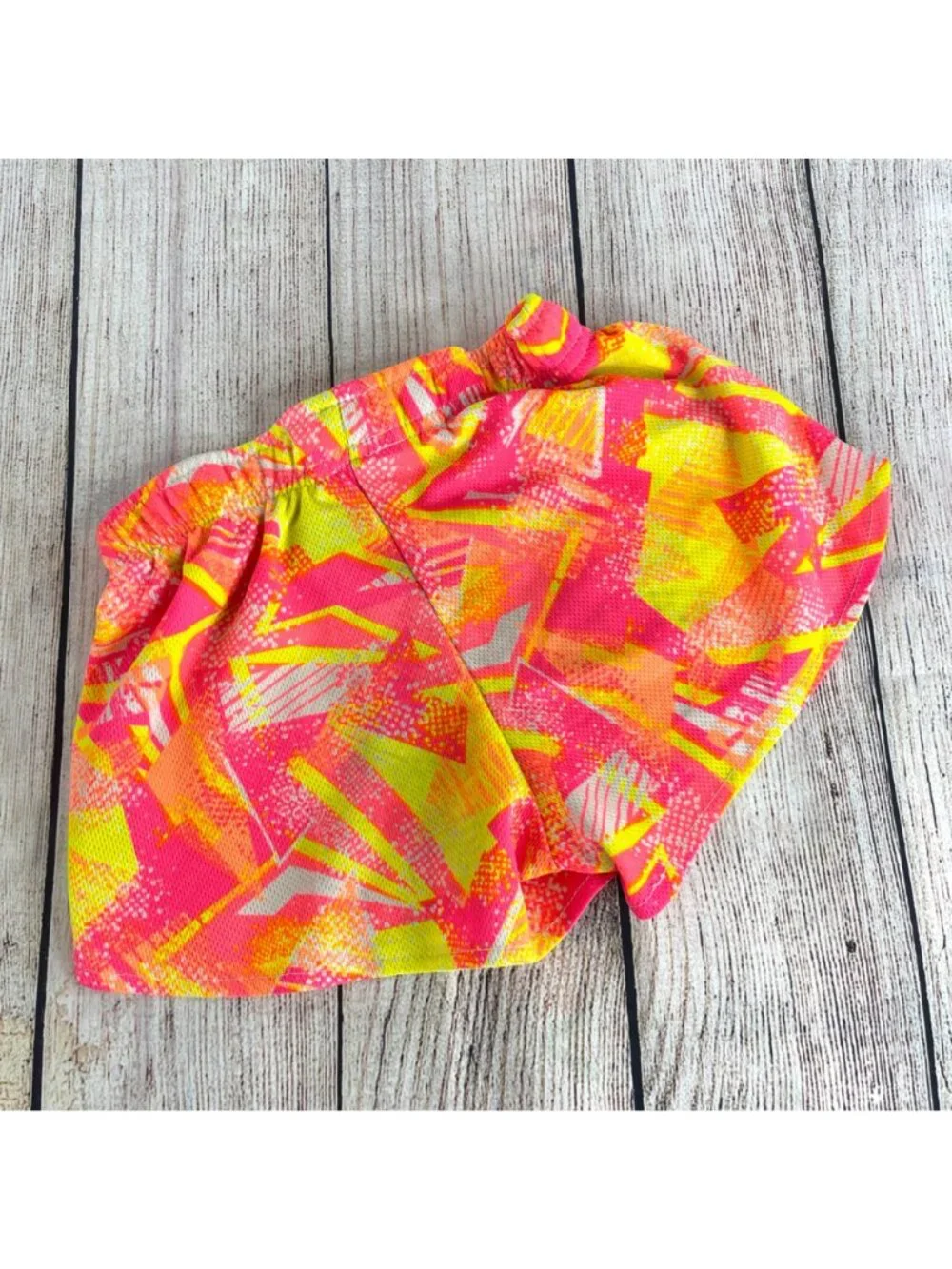 Girls RBX Performance Shorts Bright Neon Pattern Size Small 7/8